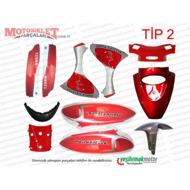Çelik Boatian BT 125 T-2 Kaporta Komple TİP 2 - KARIŞIK RENKTİR ETİKETSİZ (ÖN ÇAMURLUK VE KAŞ YOKTUR)